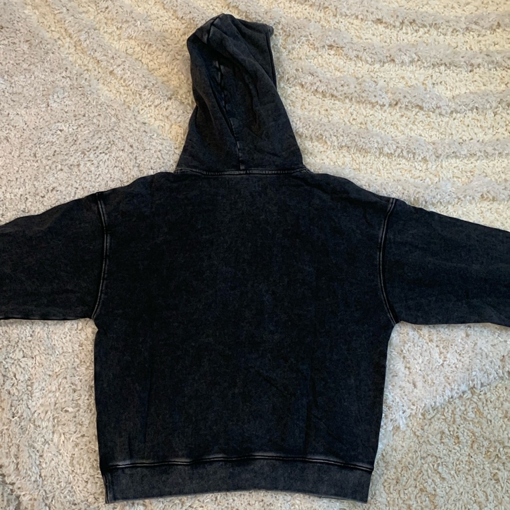 Anine Bing Sport Washed Black Pullover Hoodie Women’s Size Small - Picture 2 of 2